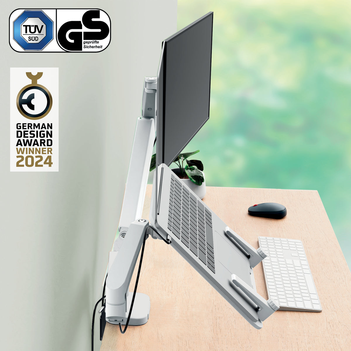 Leitz 65380085 Flachbildschirm-Tischhalterung 81,3 cm (32") Tisch/Bank Grau
