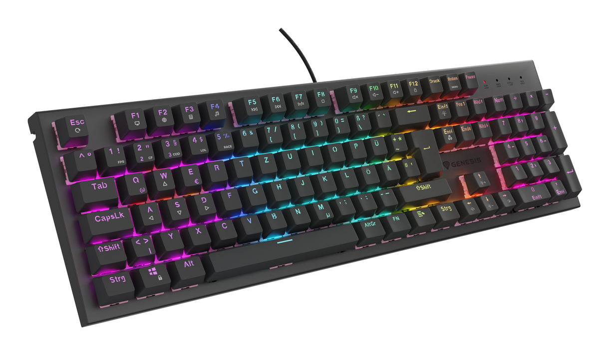 GENESIS NKG-2179 Tastatur Gaming USB QWERTZ Deutsch Schwarz