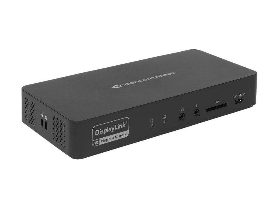 Conceptronic DONN31B Station d'accueil DisplayLink 17-en-1 USB 3.2 Gen 2
