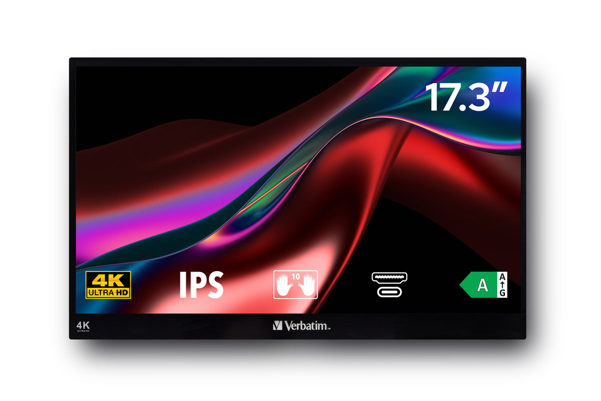 Verbatim 16105568 Computerbildschirm 43,9 cm (17.3") 3840 x 2160 Pixel 4K Ultra HD LCD Touchscreen Schwarz