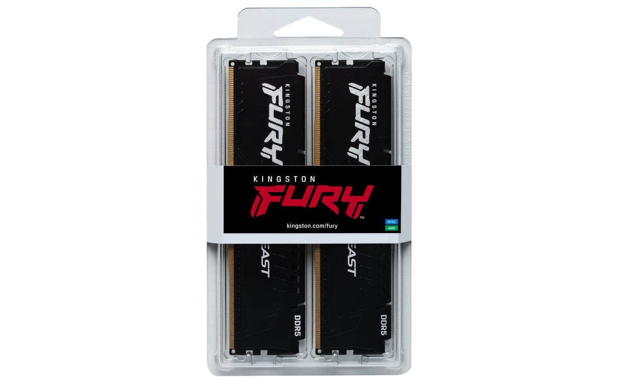 Kingston Technology FURY Beast 16GB 5200MT/s DDR5 CL40 DIMM (2er-Kit) Black