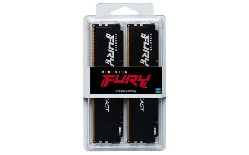 Kingston Technology FURY Beast 64GB 5600MT/s DDR5 CL40 DIMM (2er-Kit) Black