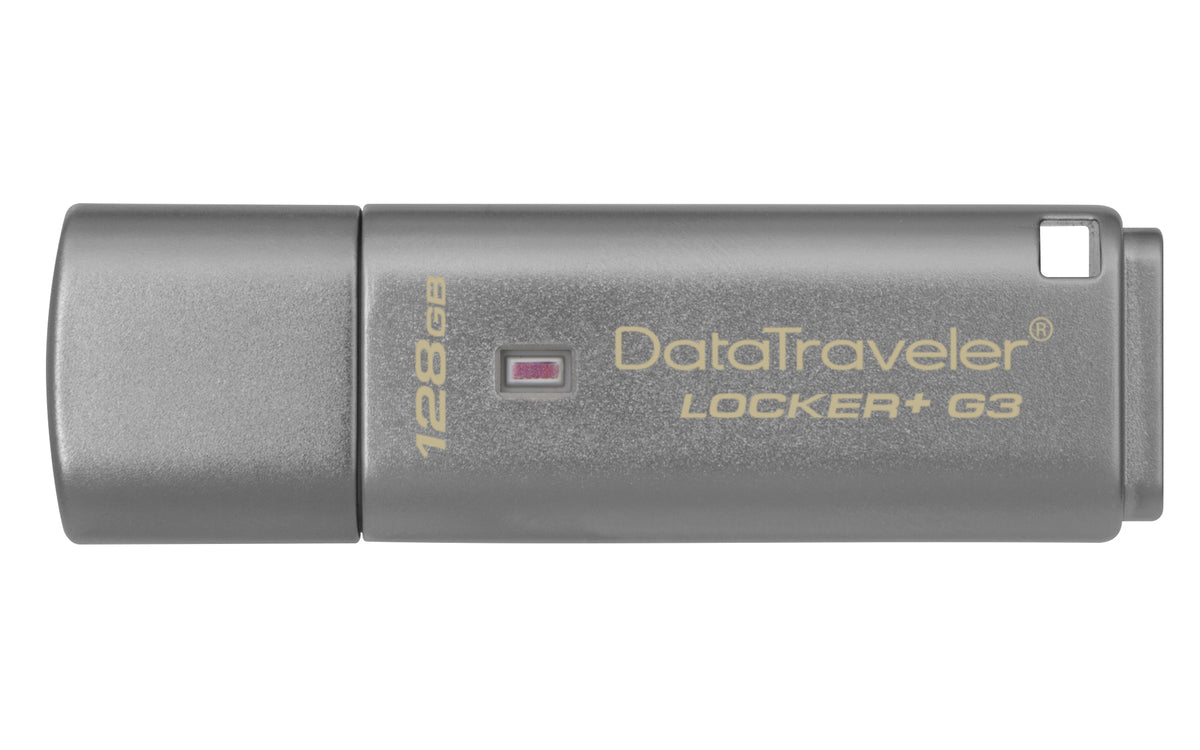 Kingston Technology DataTraveler Locker+ G3 USB-Stick 128 GB USB Typ-A 3.2 Gen 1 (3.1 Gen 1) Silber