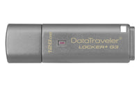 Kingston Technology DataTraveler Locker+ G3 USB-Stick 128 GB USB Typ-A 3.2 Gen 1 (3.1 Gen 1) Silber