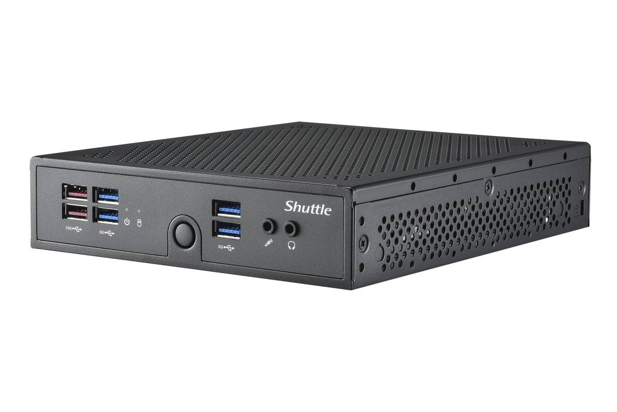 Shuttle XPC slim Barebone DS50U5, i5-1335U, 2x LAN (1x 2.5Gbit ,1x 1Gbit), 1xCOM,1xHDMI,1xDP, 1x VGA, lüfterlos, 24/7 Dauerbetrieb