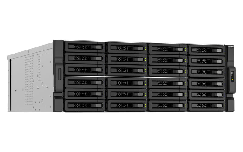 QNAP TS-H3087XU-RP NAS Rack (4U) Intel Xeon E E-2378 64 GB DDR4 0 TB QuTS hero Schwarz, Weiß