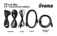 iiyama ProLite TF1634MC-B8X Computerbildschirm 39,6 cm (15.6") 1920 x 1080 Pixel Full HD LED Touchscreen Multi-Nutzer Schwarz