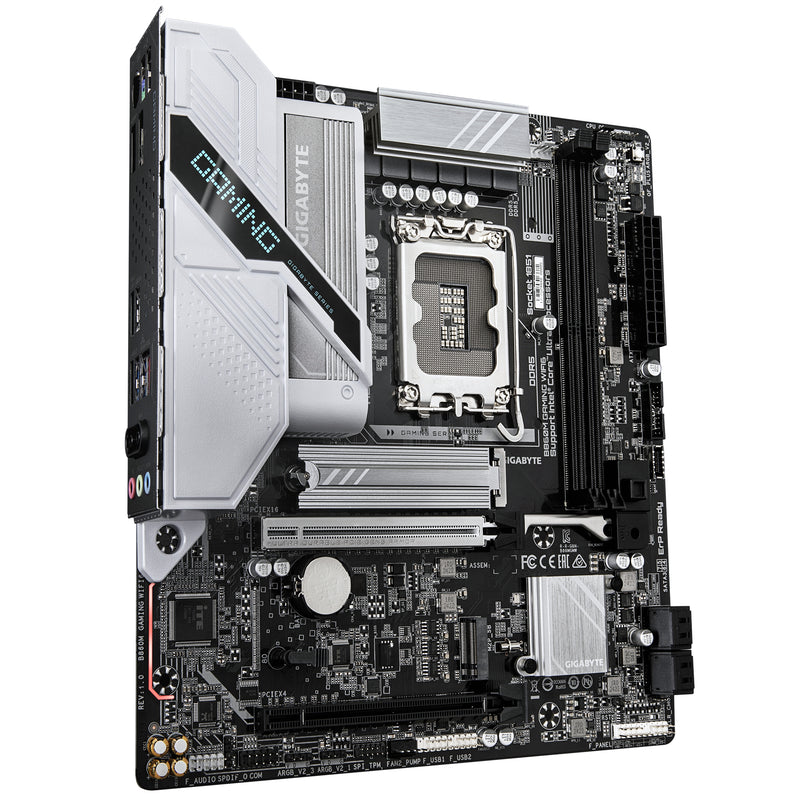 GIGABYTE B860M GAMING WIFI6 Mainboard - Intel Core Ultra Series CPUs, 8+1+2 Phases VRM, bis zu 9066MHz DDR5, 1xPCIe 5.0 + 1xPCIe 4.0 M.2, 2.5GbE LAN, WIFI 6, USB 3.2 Gen 1