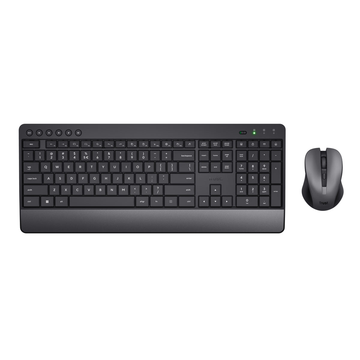 Trust Trezo Tastatur Maus enthalten Büro RF Wireless QWERTZ Schweiz Schwarz