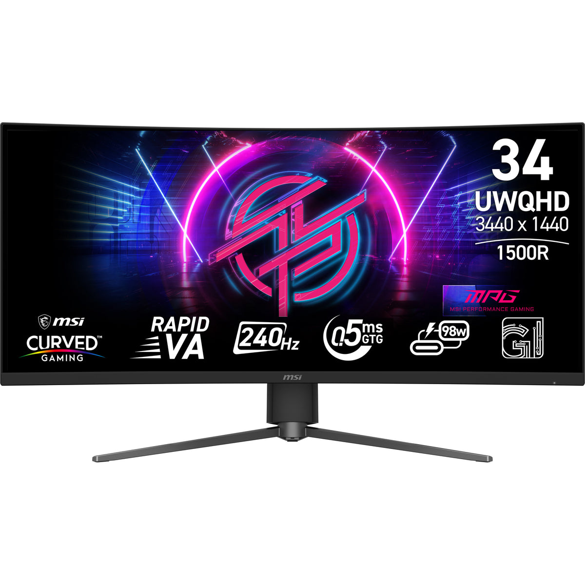 MSI MPG 346CQRF X24 Computerbildschirm 86,4 cm (34") 3440 x 1440 Pixel UltraWide Quad HD Schwarz