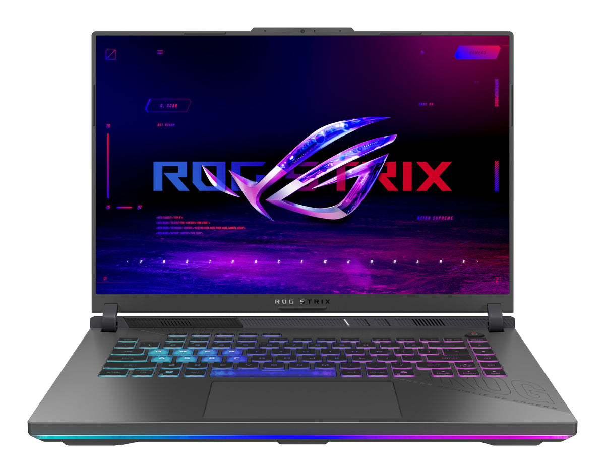 ASUS ROG Strix G16 G614FP-S5062W AMD Ryzen™ 9 9955HX Laptop 40,6 cm (16") WUXGA 32 GB DDR5-SDRAM 1 TB SSD NVIDIA GeForce RTX 5070 Wi-Fi 6E (802.11ax) Windows 11 Home Schwarz, Grau QWERTZ Deutsch