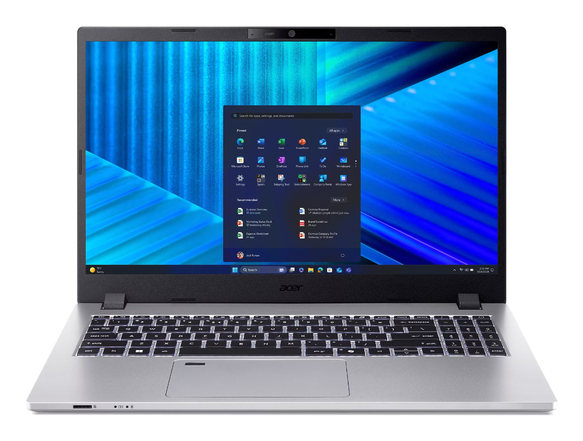 Acer TravelMate P2 TMP215-75-G2-TCO-54C5 Intel Core Ultra 5 125H Laptop 39,6 cm (15.6") Full HD 16 GB DDR5-SDRAM 512 GB SSD Wi-Fi 6E (802.11ax) Windows 11 Pro Deutsch Silber