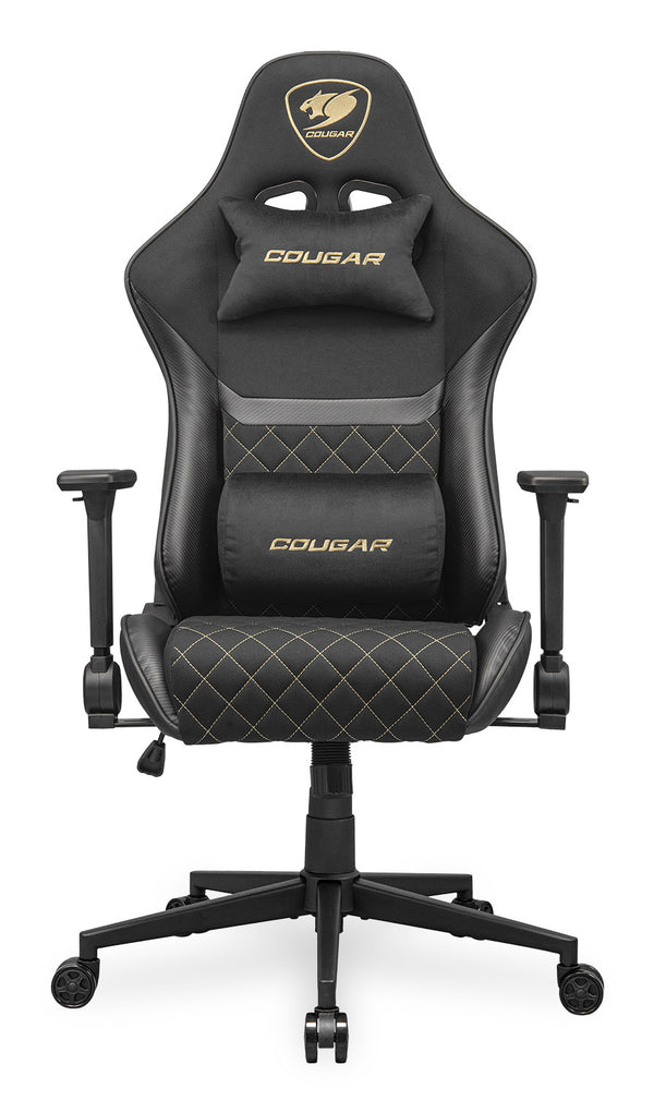 COUGAR Gaming-Stuhl Armor One V2 Gold F, PVC/Stoff, Schwarz