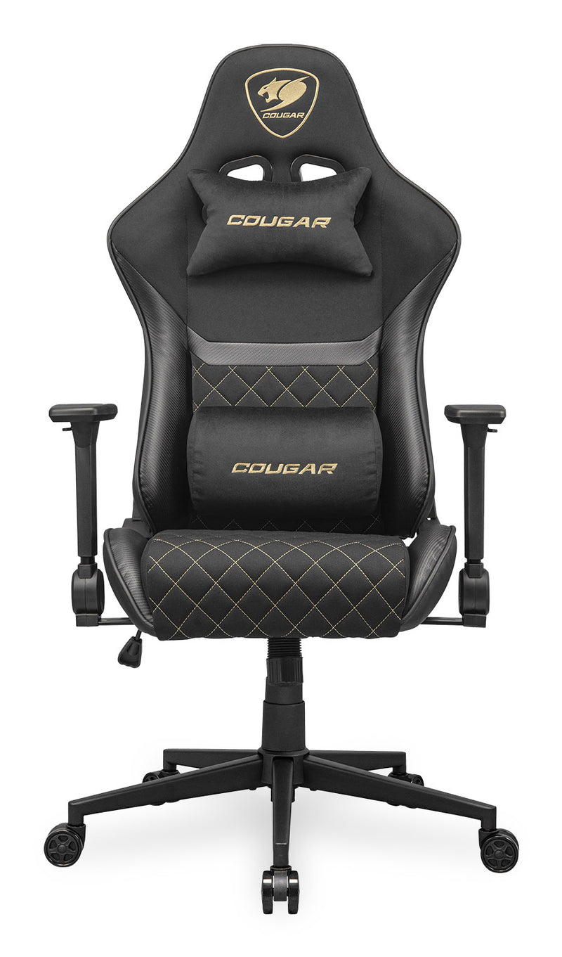 COUGAR Gaming-Stuhl Armor One V2 Gold F, PVC/Stoff, Schwarz