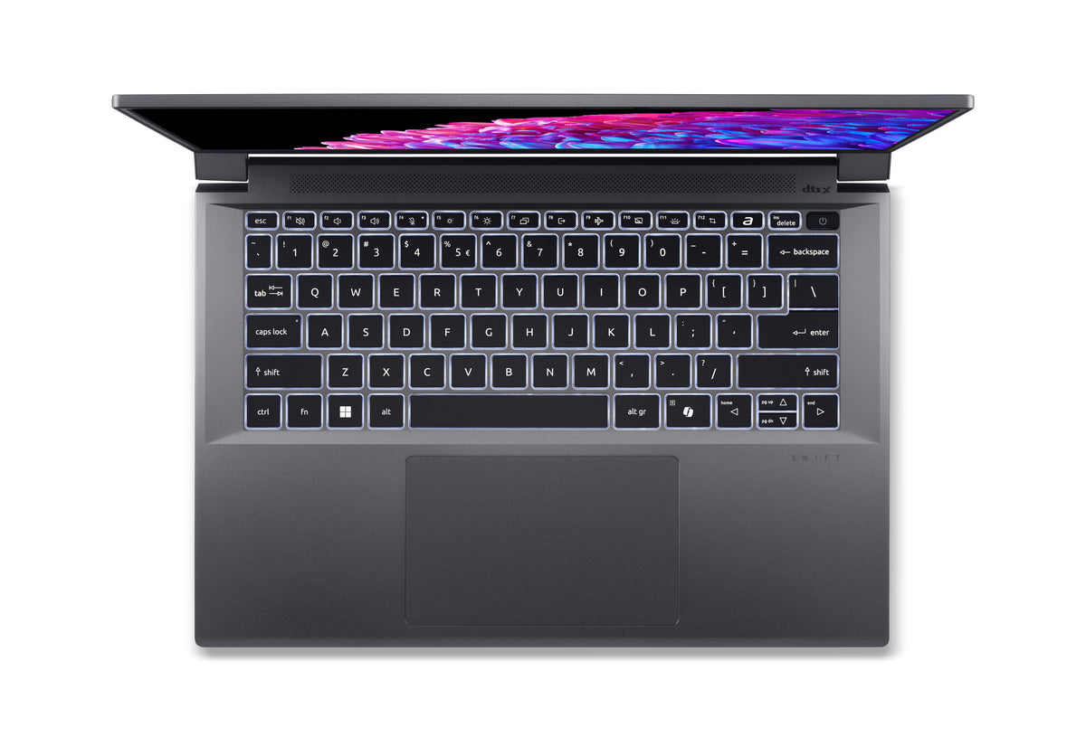 Acer Swift SFX14-72G-57B5 Intel Core Ultra 5 125H Laptop 36,8 cm (14.5") 2.8K 32 GB LPDDR5-SDRAM 1 TB SSD NVIDIA GeForce RTX 4050 Wi-Fi 6 (802.11ax) Windows 11 Pro Grau