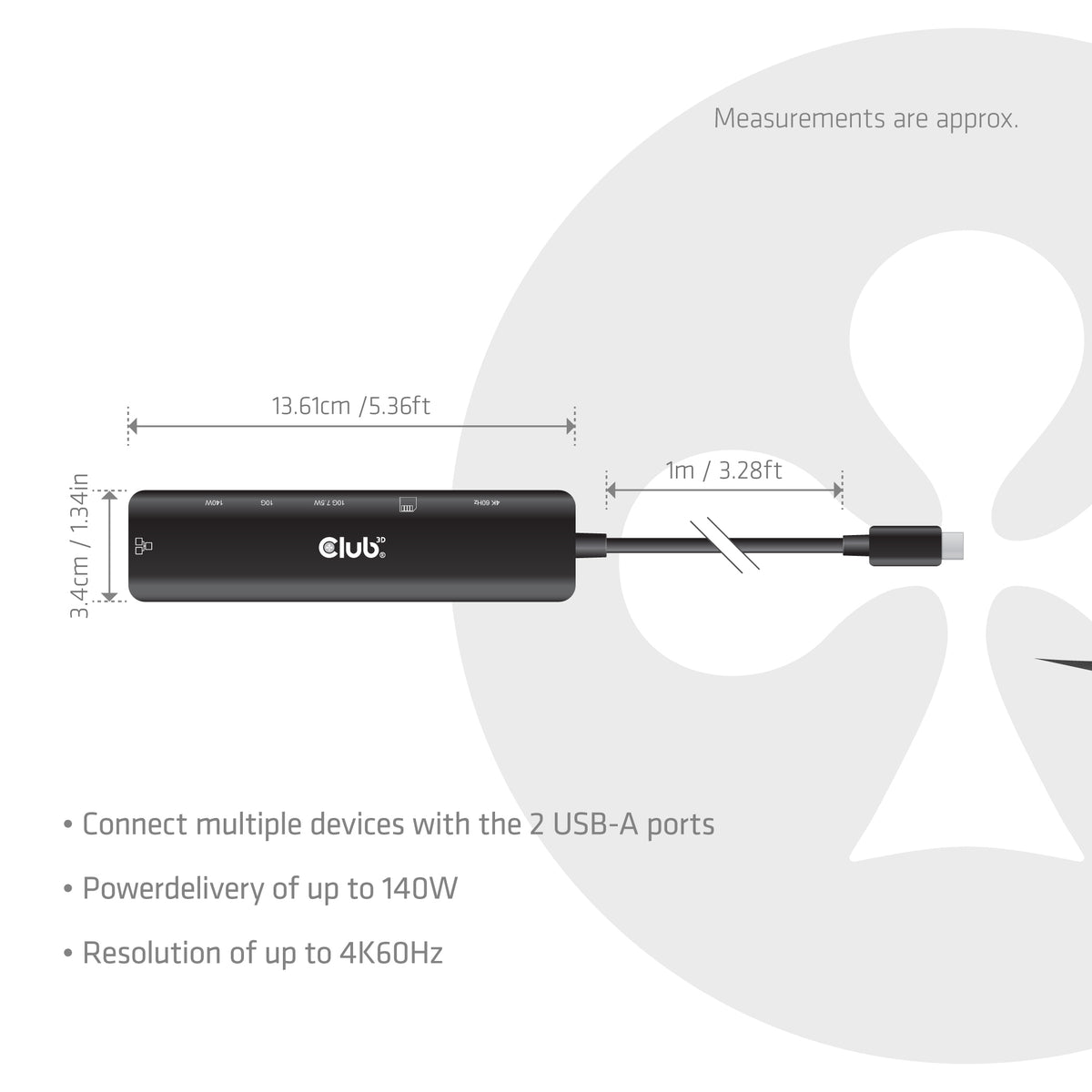 CLUB3D 7-1 USB-C® zu HDMI-Hub™