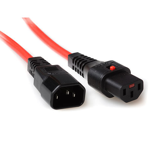 ACT AK5194 Stromkabel Schwarz, Rot 1,5 m C14-Koppler C13-Koppler