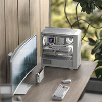 Aerocool D301A Mini Tower Weiß, Holz