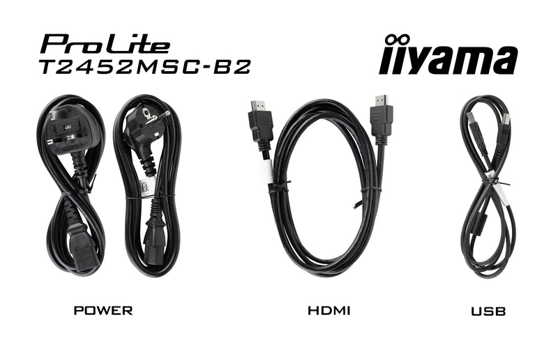 iiyama ProLite T2452MSC-B2 Computerbildschirm 61 cm (24") 1920 x 1080 Pixel Full HD Touchscreen
