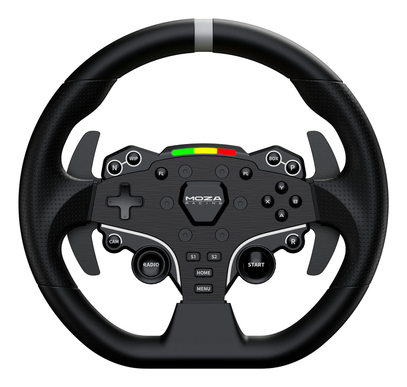 Moza Racing RS074 Gaming-Controller Schwarz Bluetooth/USB Lenkrad + Pedale Digital PC