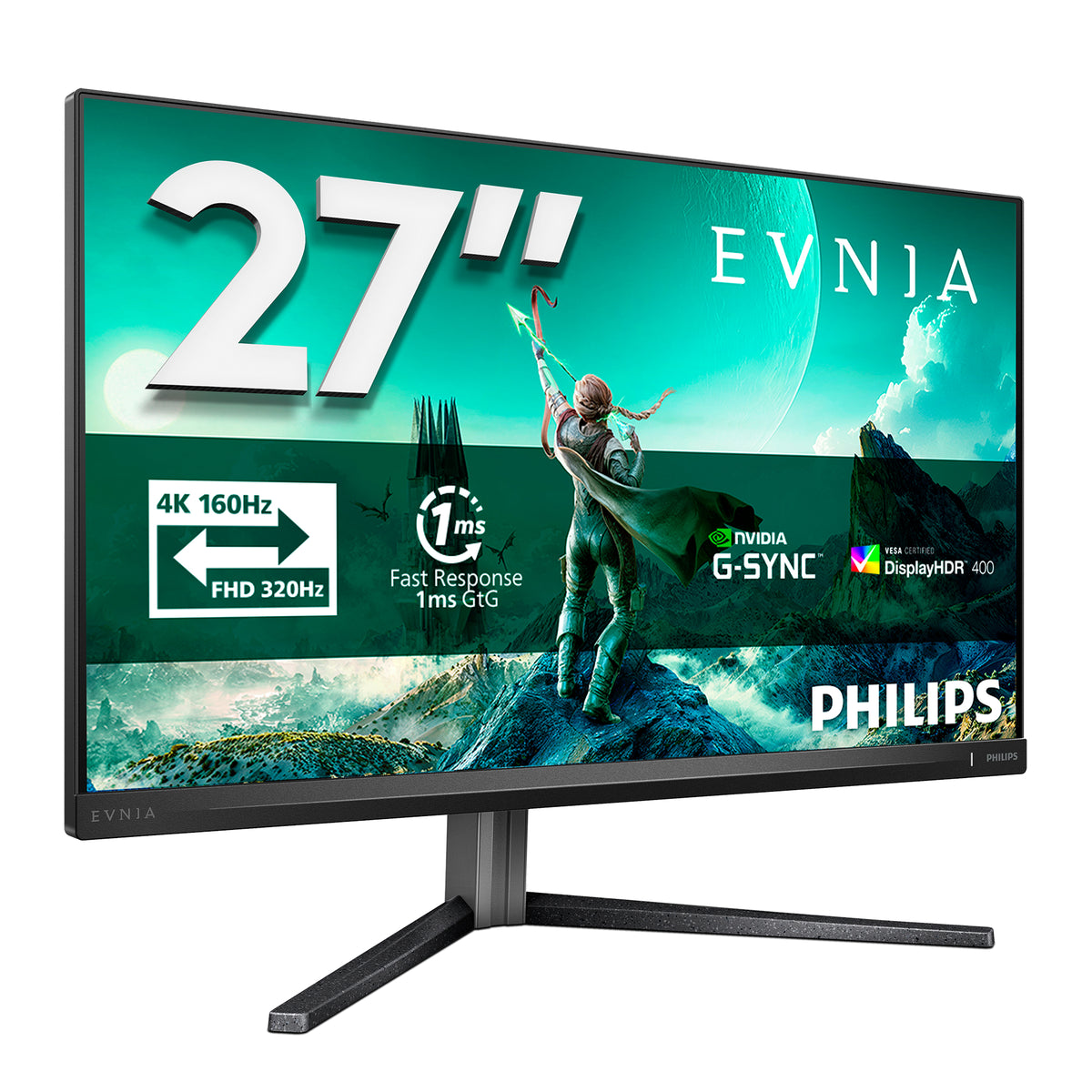 Philips Evnia 3000 27M2N3800A/00 Computerbildschirm 68,6 cm (27") 3840 x 2160 Pixel 4K Ultra HD LCD Grau