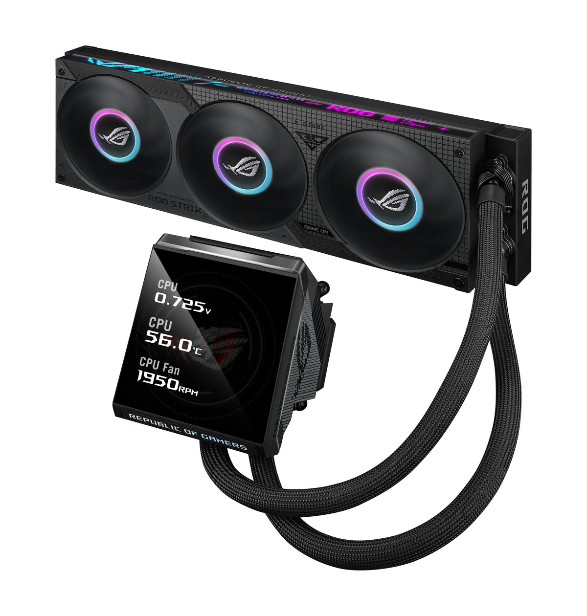 ASUS ROG Strix LC IV 360 ARGB LCD Prozessor Flüssigkeitskühlung 12 cm Schwarz