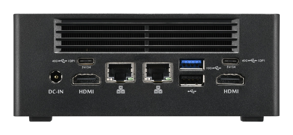 Shuttle Nano PC NA20H2, AMD Ryzen™ 7 255 APU, Radeon780M , 2xHDMI, 2xUSB-C 4.0(DP), 2x2.5Gbit LAN, inkl. VESA 24/7 Dauerbetrieb, inkl. VESA & Stand