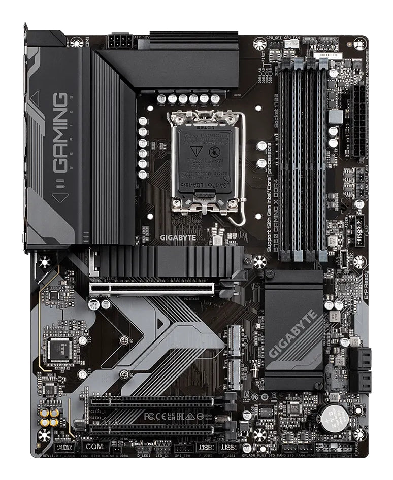 GIGABYTE B760 GAMING X DDR4 Motherboard - Unterstützt Intel Core 14. Generation CPUs, 8+1+1 Phasen Digital VRM, bis zu 5333MHz DDR4 (OC), 3xPCIe 4.0 M.2, 2.5GbE LAN, USB 3.2 Gen 2