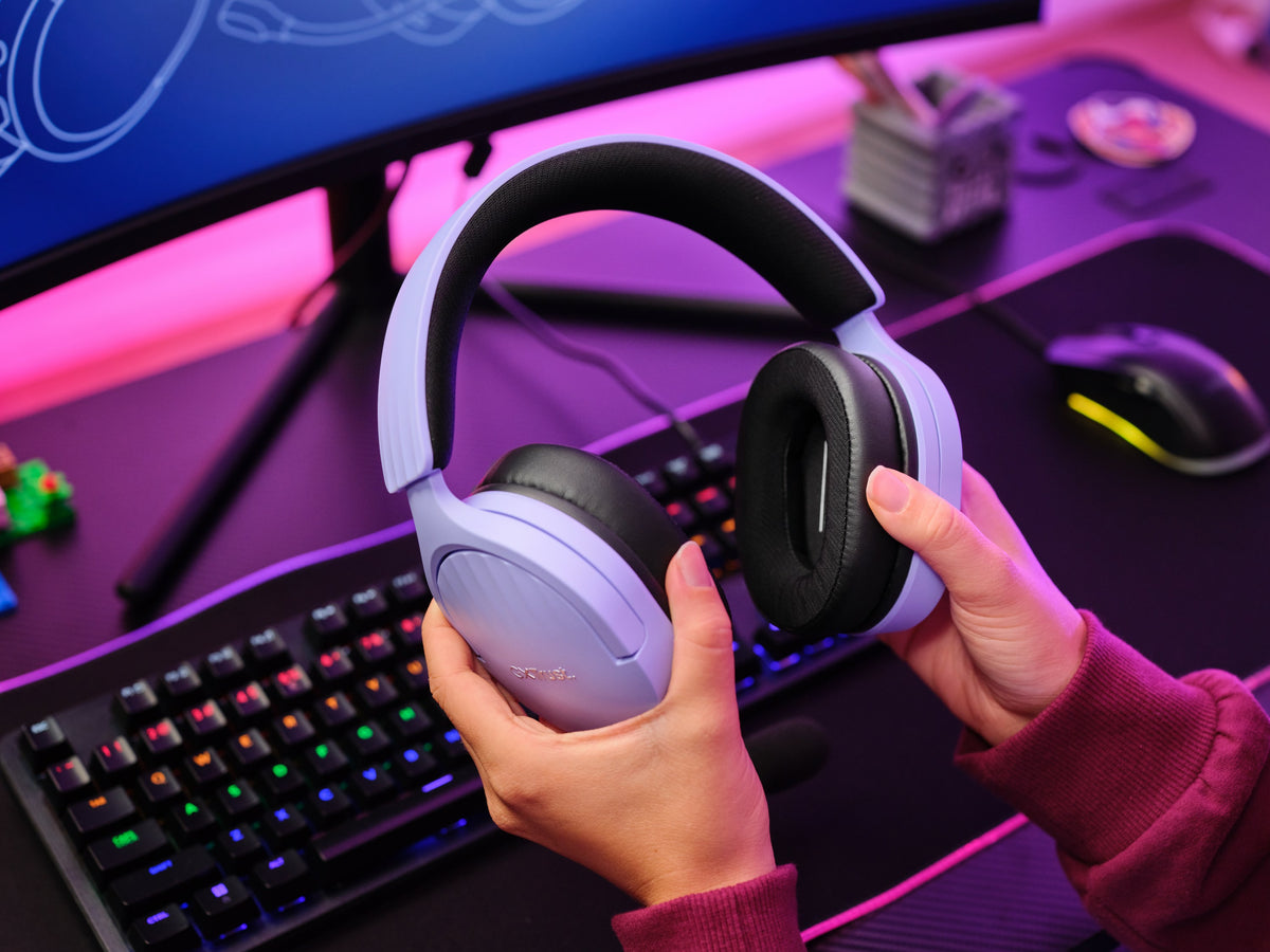 Trust GXT 489P FAYZO Kopfhörer Kabelgebunden Kopfband Gaming Schwarz, Violett