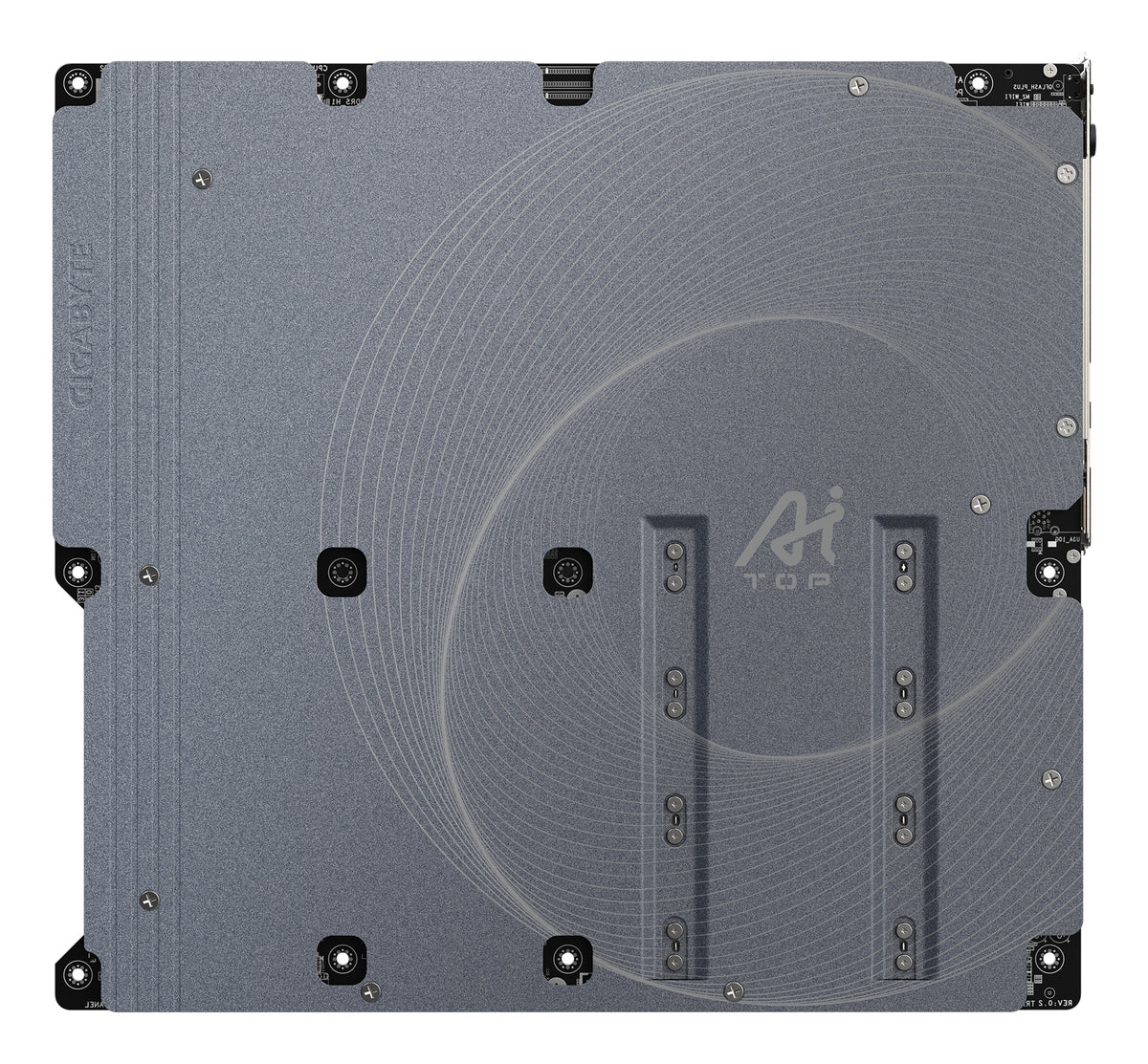 GIGABYTE TRX50 AI TOP-2B Mainboard – Unterstützt AMD Ryzen Threadripper PRO 7000 CPUs, digitales 16+8+4 Phasen VRM, bis zu 5200 MHz DDR5, 4 x PCIe 5.0 M.2, Wi-Fi 7, 10 GbE LAN, USB 4