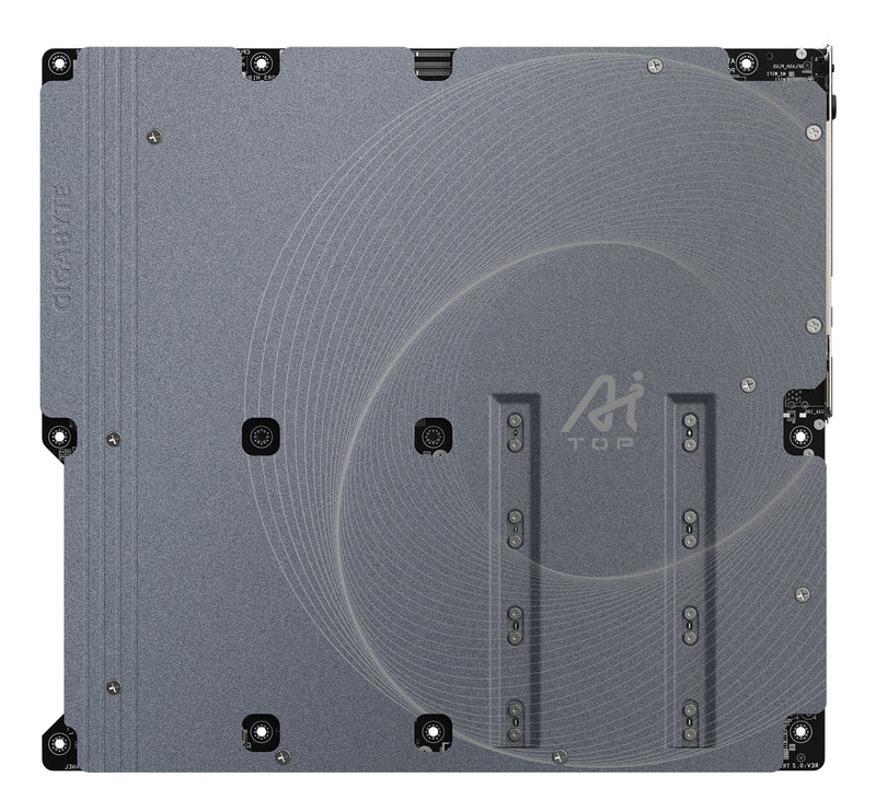 GIGABYTE TRX50 AI TOP-2B Mainboard – Unterstützt AMD Ryzen Threadripper PRO 7000 CPUs, digitales 16+8+4 Phasen VRM, bis zu 5200 MHz DDR5, 4 x PCIe 5.0 M.2, Wi-Fi 7, 10 GbE LAN, USB 4