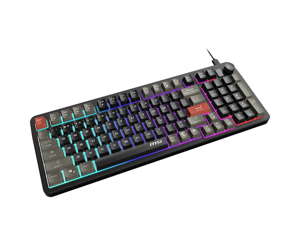 MSI FORGE GK110 FR Tastatur Gaming USB QWERTY US Englisch Schwarz