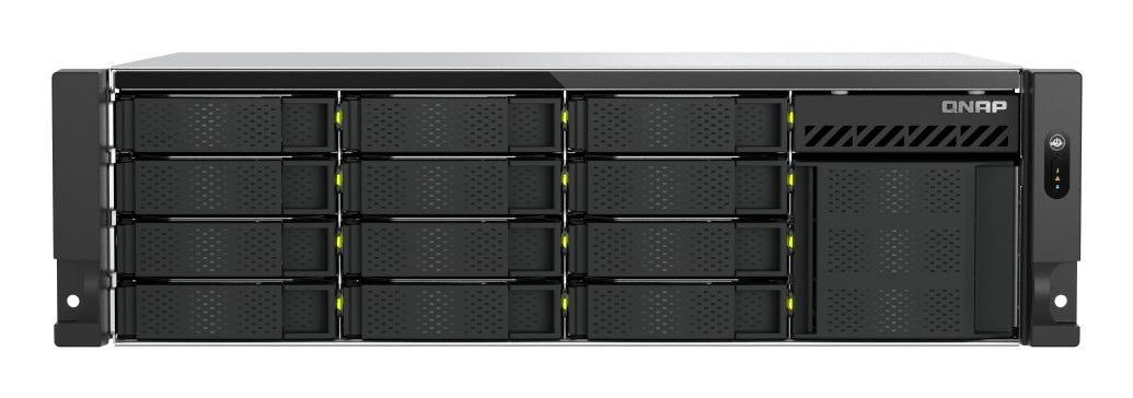 QNAP TS-H1655XEU-RP Speicherserver Rack (3U) Intel Atom® C5125 8 GB DDR4 0 TB QuTS hero Schwarz, Grau