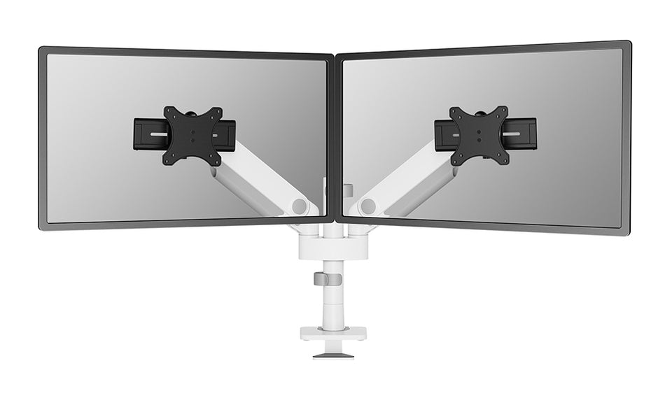 Neomounts DS65S-950WH2 Bras de moniteur 24-34" - Ressort à gaz - Topfix - multi-ajustable - arrêt 180°