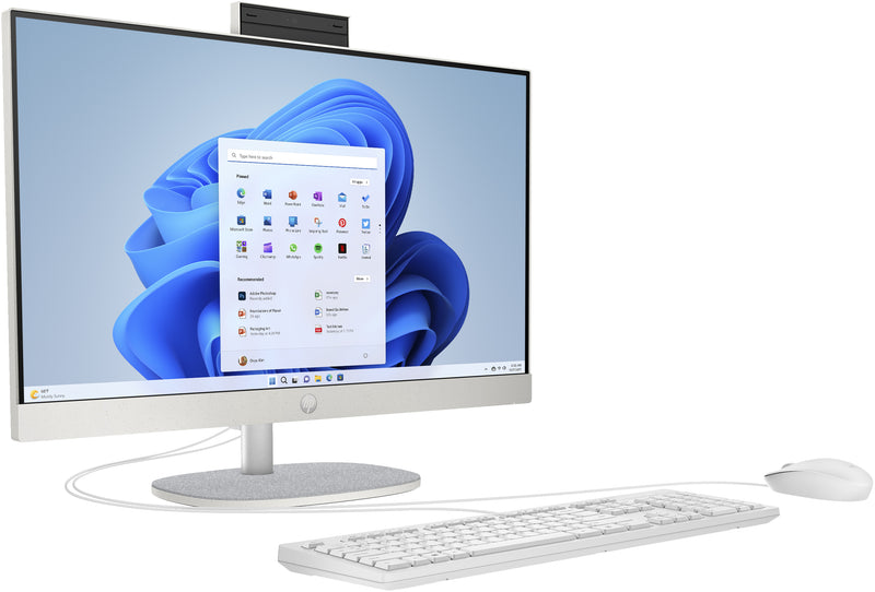 HP 24-cr0006ng AMD Ryzen™ 5 7520U 60,5 cm (23.8") 1920 x 1080 Pixel All-in-One-PC 16 GB LPDDR5-SDRAM 512 GB SSD Windows 11 Home Wi-Fi 6 (802.11ax) Weiß