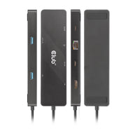 CLUB3D 6-in-1 USB3.2 Gen2 Typ-C Dual Displays Portable Dock mit USB Typ-C Video 4K60Hz
