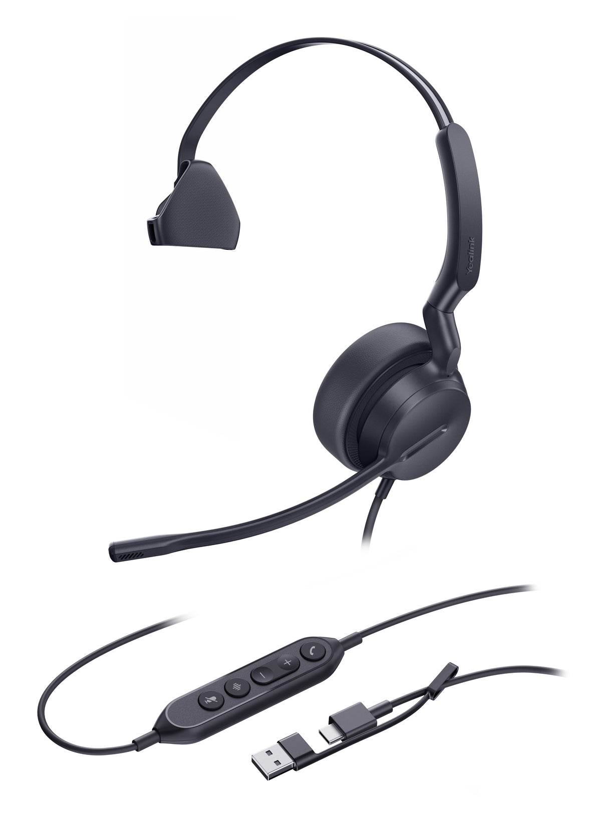 Yealink Mono-UC-Headset mit USB-C/A-Anschluss