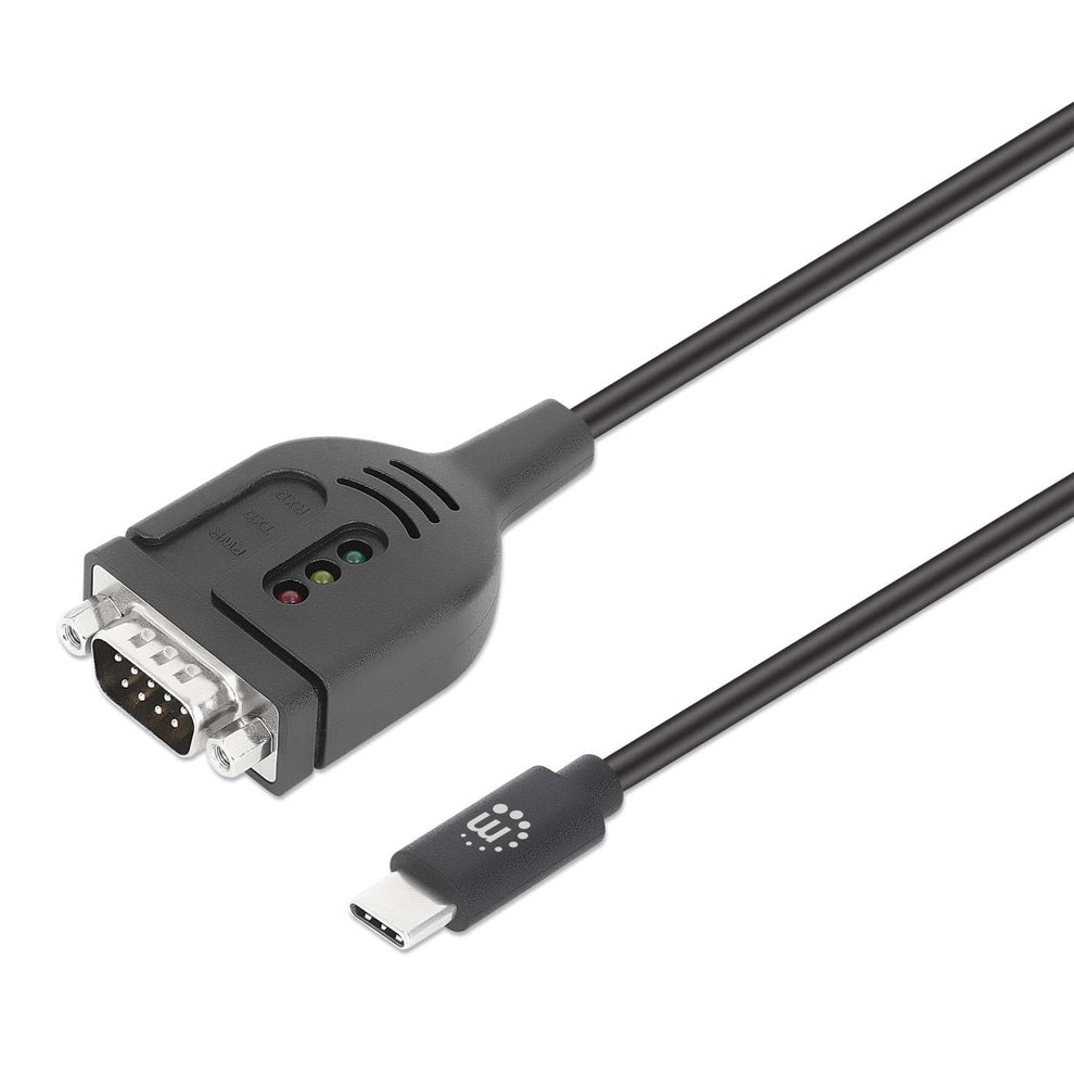 Manhattan 154499 Serien-Kabel Schwarz 1 m USB Typ-C DB-9