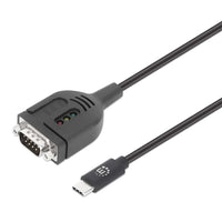 Manhattan 154499 Serien-Kabel Schwarz 1 m USB Typ-C DB-9