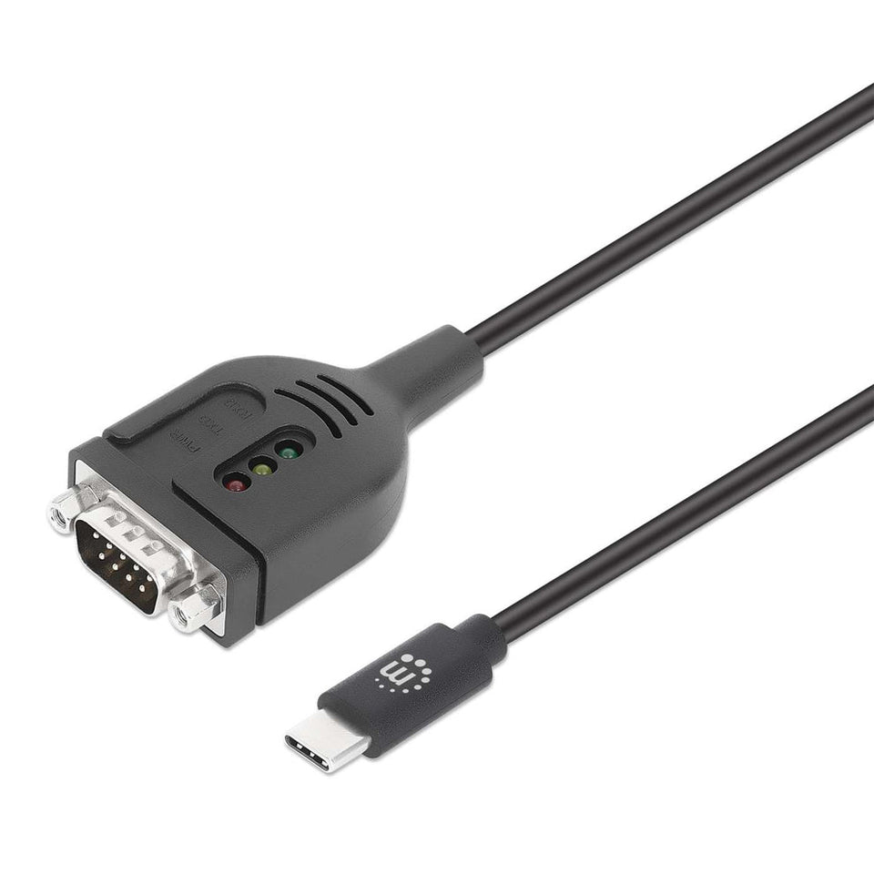 Manhattan 154499 Câble série Noir 1 m USB Type-C DB-9