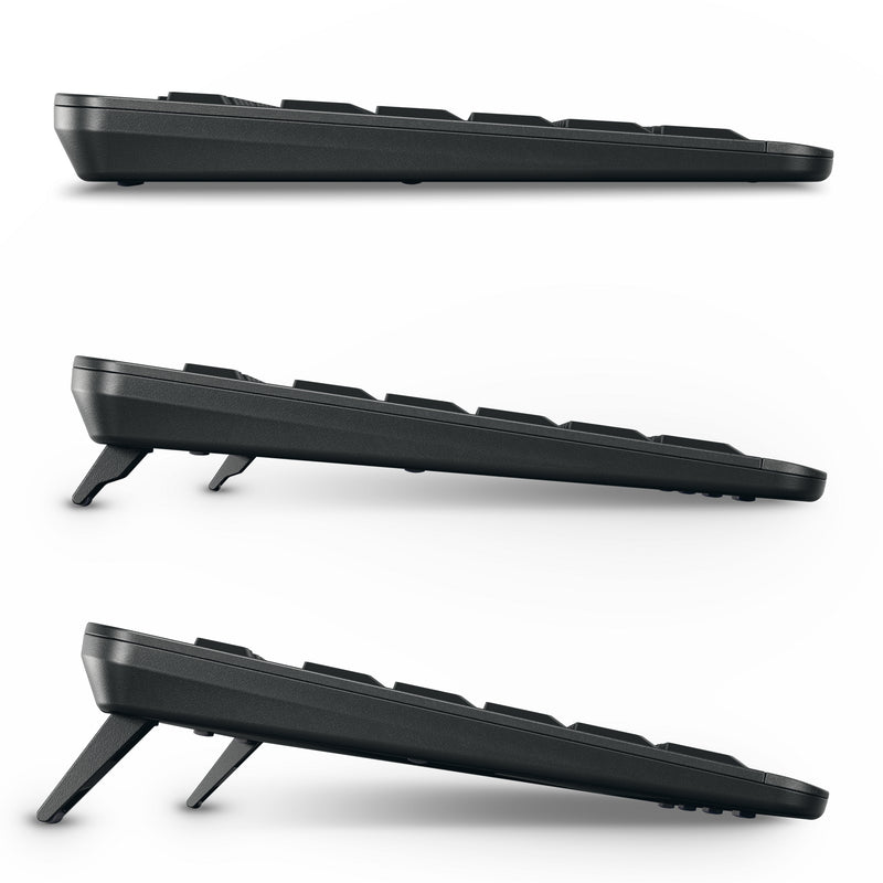 CHERRY Stream keyboard ultimate Tastatur Heimbüro USB + RF Wireless + Bluetooth QWERTZ Deutsch Schwarz