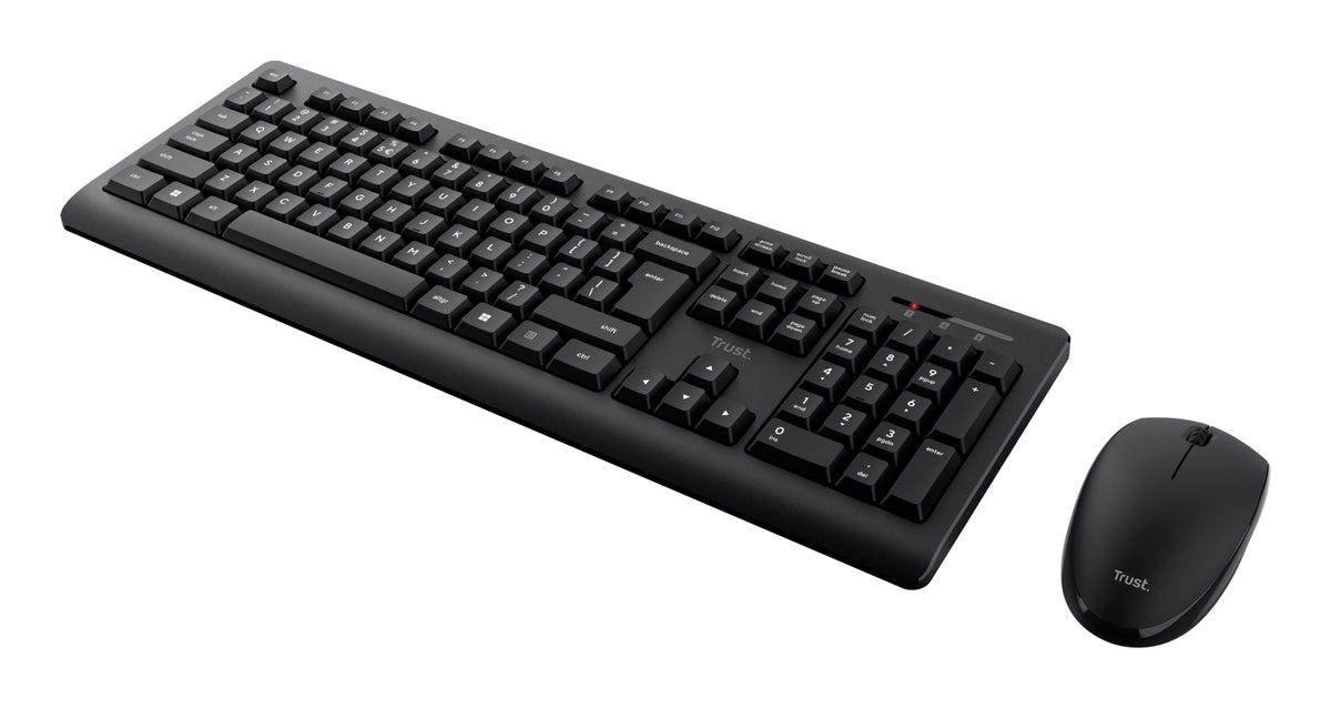 Trust Primo Clavier Souris inclus Bureau Sans fil RF QWERTZ Allemand Noir