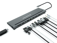 Conceptronic DONN17G laptop-dockingstation & portreplikator Kabelgebunden USB 3.2 Gen 1 (3.1 Gen 1) Type-C Grau