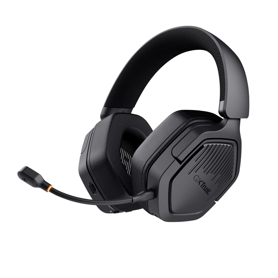 Trust GXT 493 Carus Headphones Wired & Wireless Headband, Gaming Headset USB Type-C / USB Type-A Bluetooth Black
