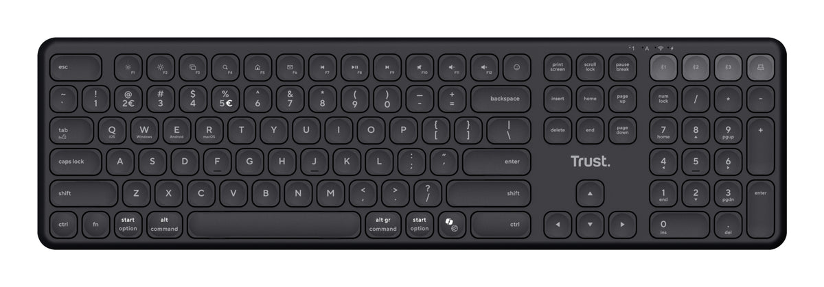 Trust Vaiya Kabellose Tastatur für mehrere Geräte - Schwarz