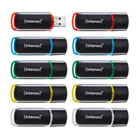 Intenso 3511551 USB-Stick 4 GB USB Typ-A 2.0 Schwarz, Rot, Grün, Transparent, Gelb, Blau