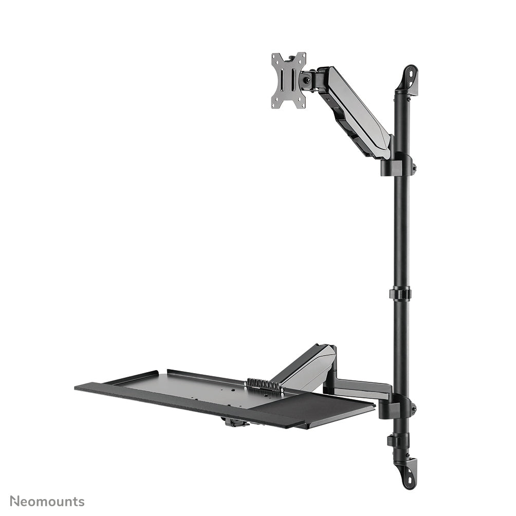 Neomounts WL90-325BL1 Sitz-Steh-Arbeitsplatz-Wand 17-32" - Gasfeder