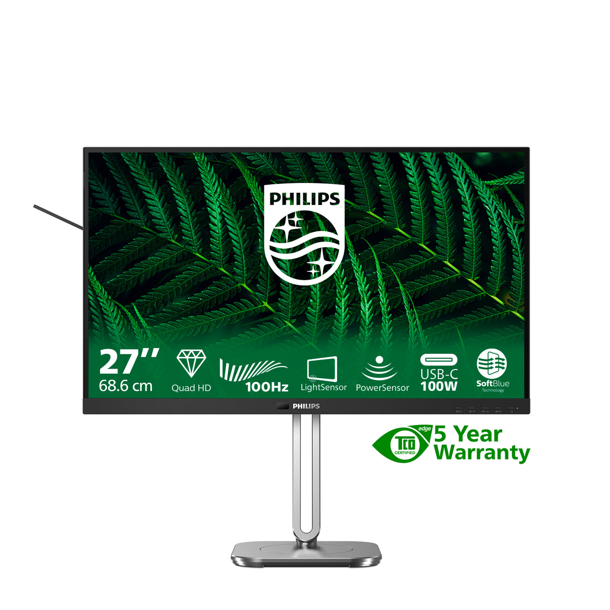 Philips 5000 series 27B2G5601/00 Computerbildschirm 68,6 cm (27") 2560 x 1440 Pixel Quad HD LCD Schwarz