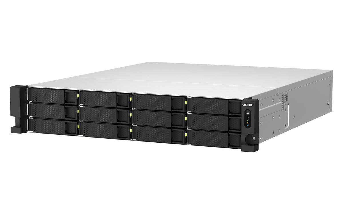 QNAP TS-H1887XU-RP NAS Rack (2U) Intel Xeon E E-2336 32 GB DDR4 0 TB QuTS hero Schwarz, Weiß