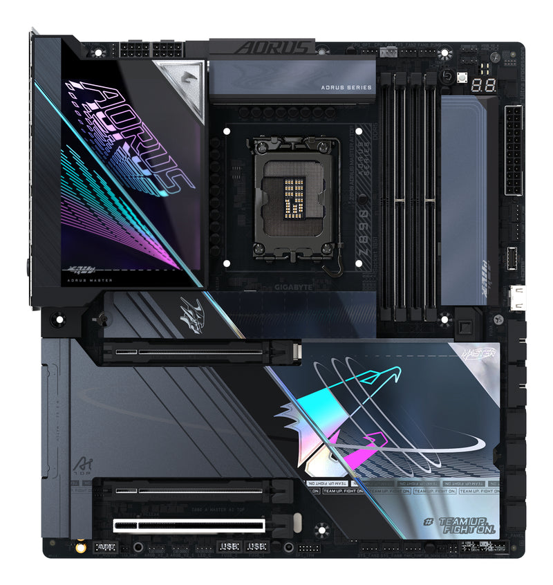 GIGABYTE Z890 AORUS MASTER AI TOP Motherboard - Unterstützt Intel Core Ultra (Serie 2) CPUs, 20+1+2 Phasen VRM, bis zu 9500MHz DDR5 (OC), PCIe 5.0 M.2, Wi-Fi 7, Thunderbolt 4